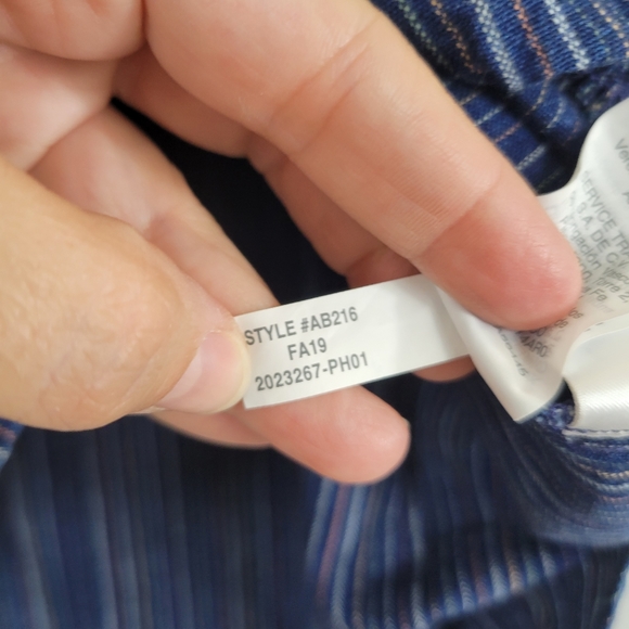 MADEWELL ruffle front Cecile rainbow stripe long sleeve dainty romantic top - Picture 10 of 11